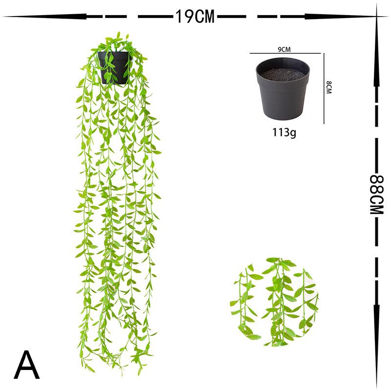 Имитация искусственной зелени, настенное украшение для дома и сада, растения из ротанга, виноградные лозы, зеленые листья