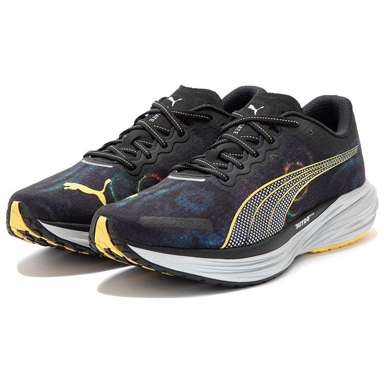 Puma Мужские кроссовки Deviate Nitro 2 Marathon Series Черные Yellow-Blaze Strawberry-Burst 378683-01