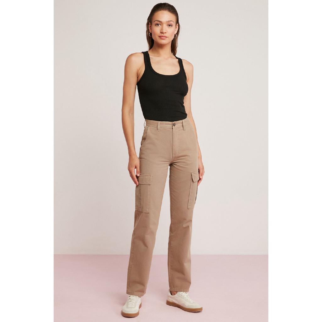 Lllesol Женская базовая белая майка в рубчик на толстых бретелях