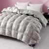 White Goose Down Comforter Double King Queen Size Hotel Fluffy Duvet Insert All Season Thickened Warm Quilt Solid Color Blanket