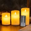 Водонепроницаемые беспламенные свечи на батарейках, светодиодные свечи с пультом дистанционного управления, мерцающие фальшивые столбовые свечи для свадьбы, Хэллоуина