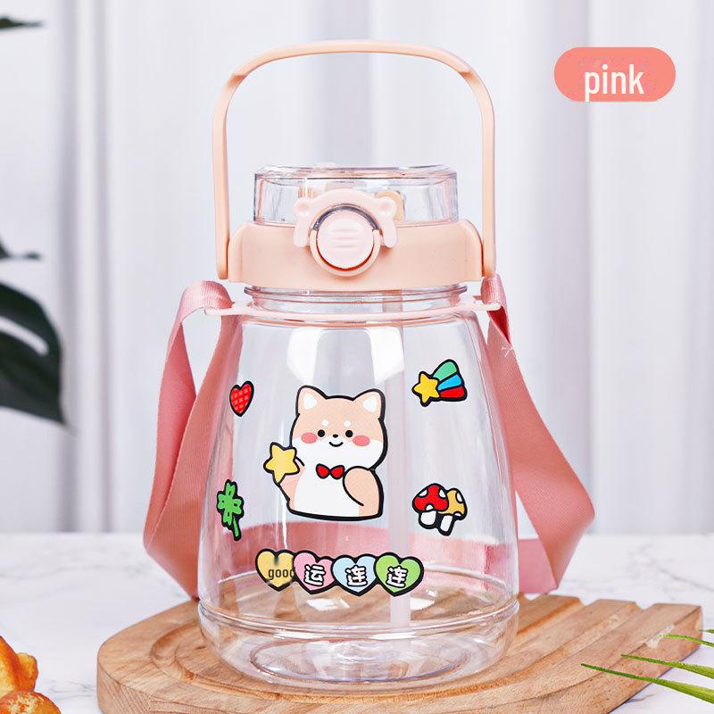 Детская кружка с трубочкой Charming Panda Double Drink – Большая емкость, милый мультяшный дизайн