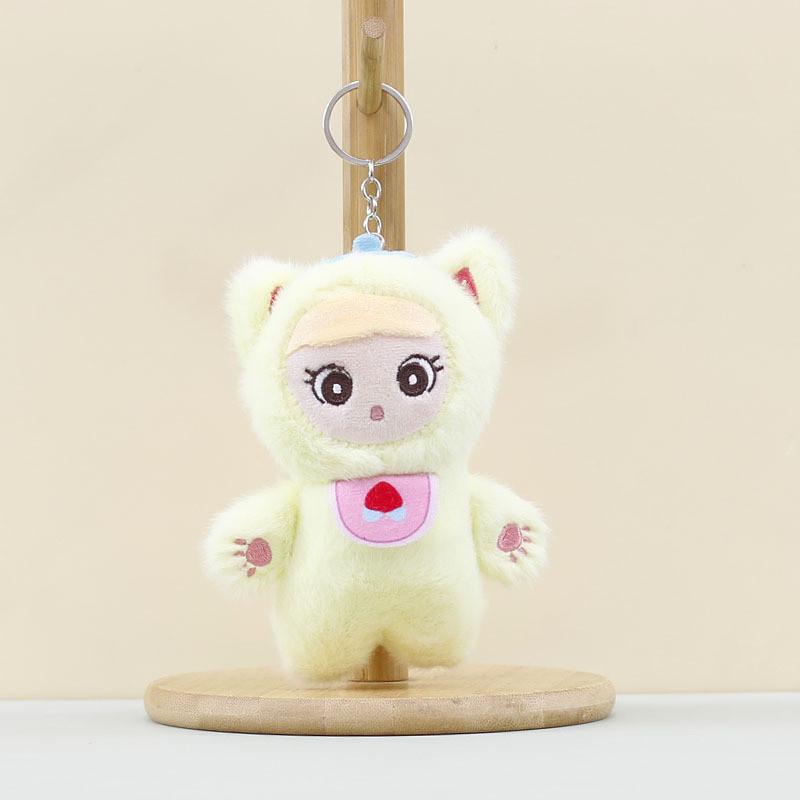 Bunny Transformative Plush Keychain Cartoon Dress Up Rabbit Toy And Keyring