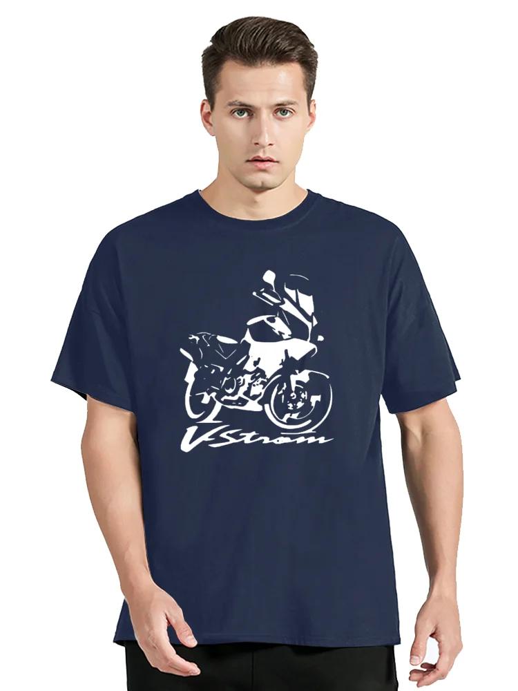 Горячая Распродажа Мотоцикл Suz Vstrom 650 V Strom Футболка Для Мужчин Хлопок Повседневная Футболка Мужская Одежда Большие Футболки Топы