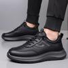 Модные повседневные кожаные мужские кроссовки для ходьбы 2025 Новые мужские дорожные туфли Нескользящая мужская трекинговая обувь Уличные мужские удобные кроссовки