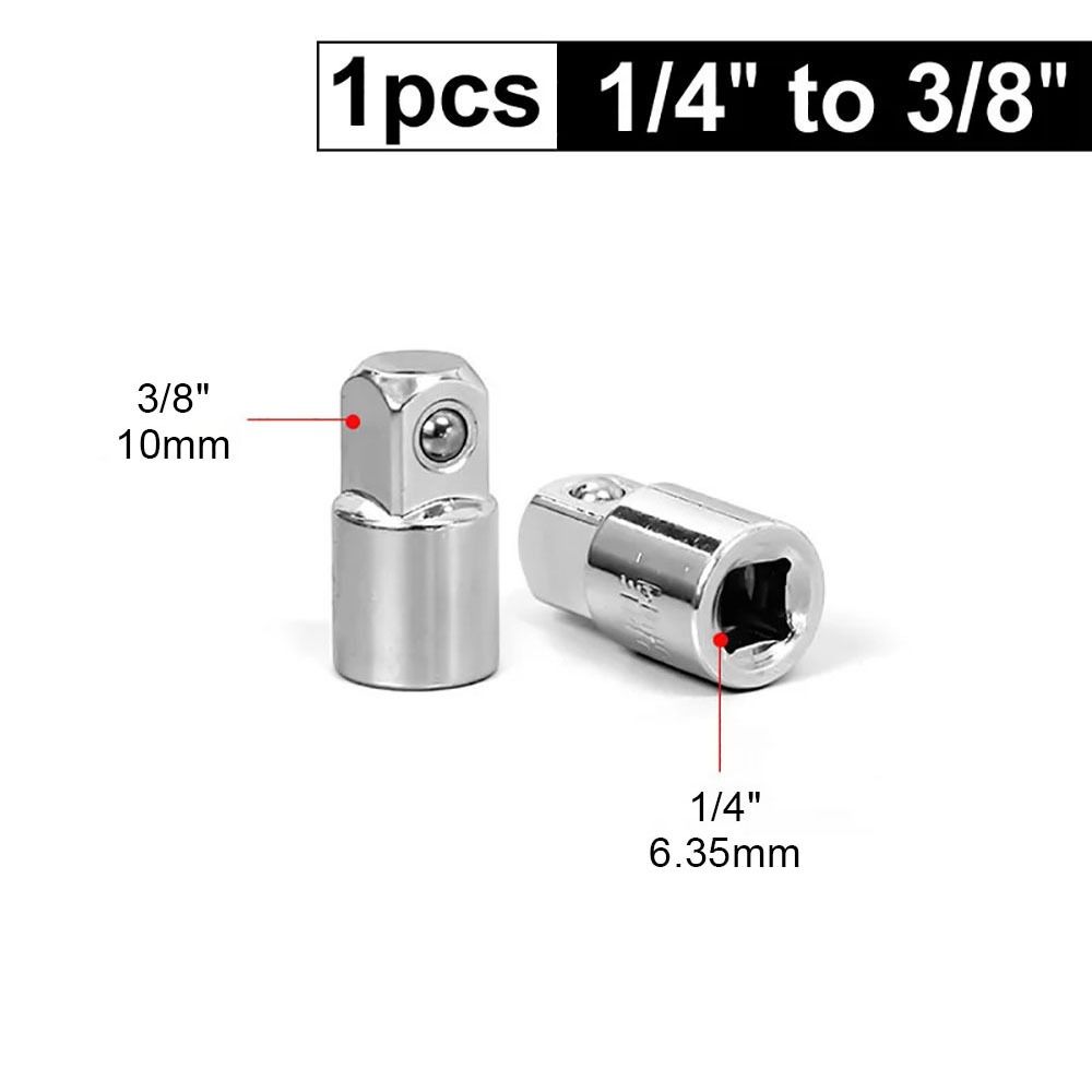 1Pcs Head Adapter Socket Adapter 1/4 3/8 1/2 Inch Socket Converter Durable Ratchet Wrench Sleeve