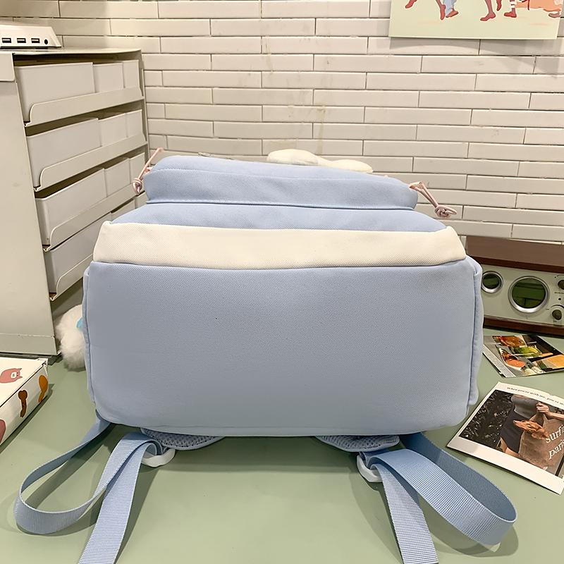 Студенческий рюкзак в стиле колледжа, цветной блок, для девочки, многокарманный, большой вместимости