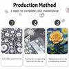Набор для DIY «Жемчужная живопись» Дизайн «Звездная ночь» Желтая роза Цветок Без рамы Блестящий бисер Холст Креативное рукоделие для декора стен дома Ручная работа Художественное изделие