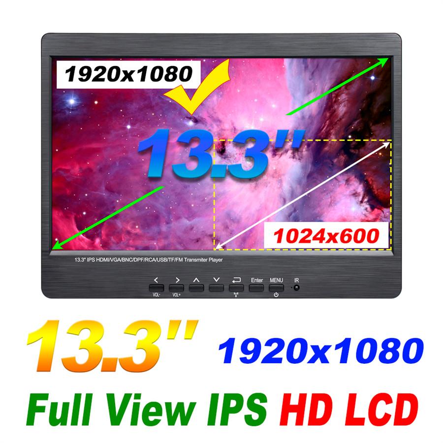 13.3INCH IPS LCD DISPLAY CAR Headrest MP5 Player 1920*1080 HD Screen Videl Input