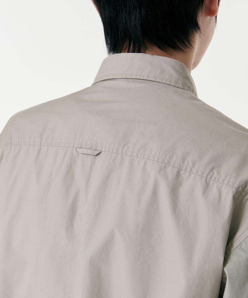 MUSINSA STANDARD Relaxed Washed Poplin Shirt [Light Warm Grey]