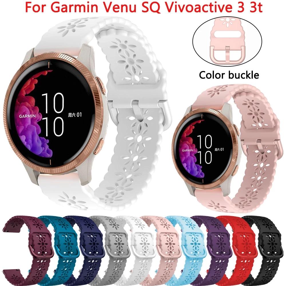 Силиконовый ремешок с цветочным рисунком 20 мм 22 мм для Samsung Galaxy Watch 5/4/3 Active 2 Gear S2 S3, ремешок для смарт-часов для Huawei Watch GT2 GT3 42 мм 46 мм/Amazfit GTR