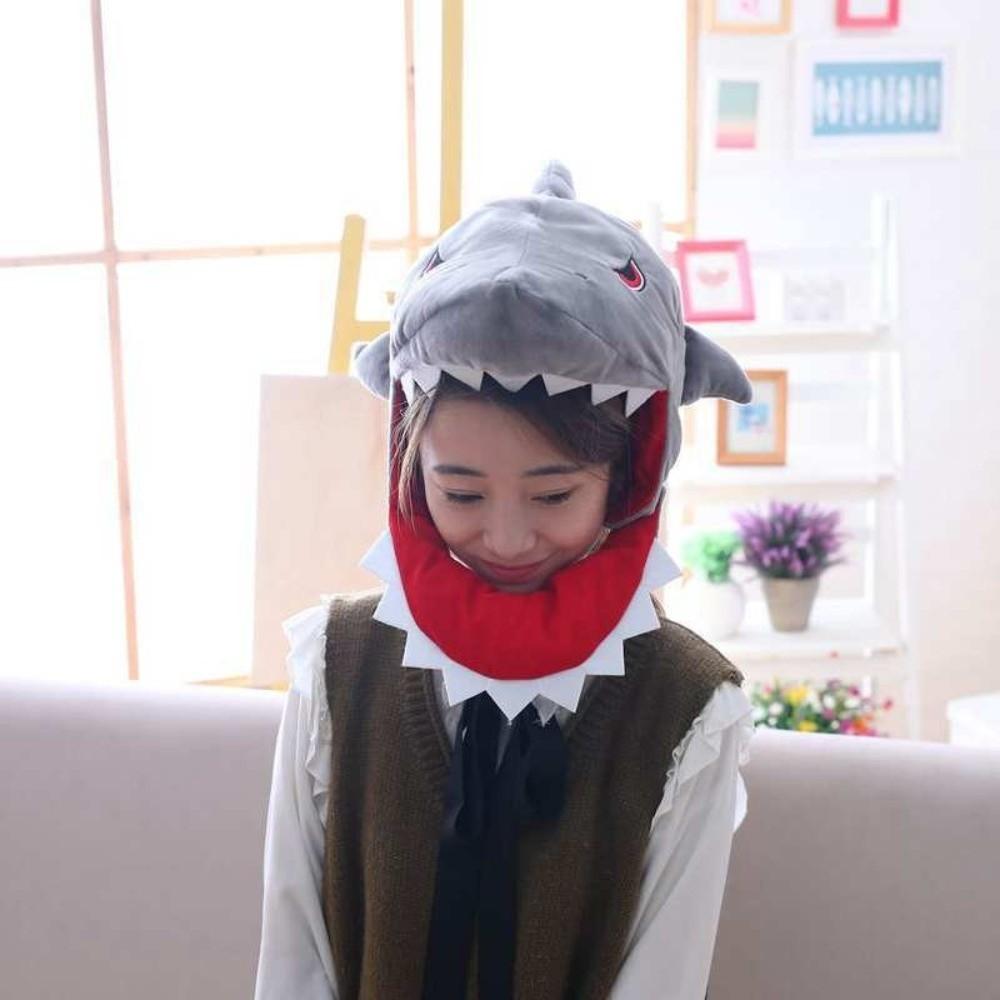 Comfortable Shark Hat Funny Design Shark Hat Mask Prop Animal Headwear  Cosplay