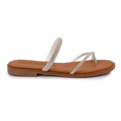 Мюли с кристаллами между пальцами Женщина