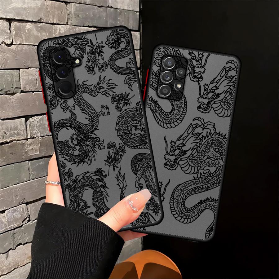 Чехол для Samsung Galaxy A17 A52 A14 A23 A73 A33 A34 A36 A53 A16 A15 A54 A52S A72 A35 A56 A55 Чехол для телефона Китайский дракон