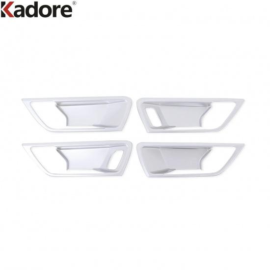 For Ford Kuga Escape 2024 Carbon Fiber Car ide Inner Door Handle Bowl Cover Trim Interior Accessories