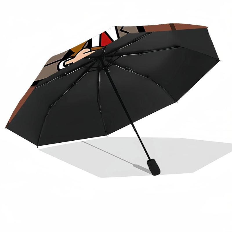 Mr Bean Umbrella with Automatic Open/Close & Self-8-Rib Heavy-Duty Umbrella, Compact Travel Umbrella Suitable for Outdoor