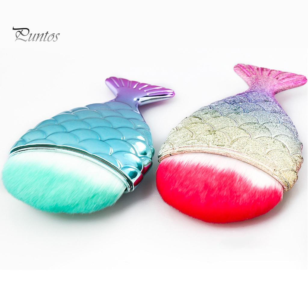 Puntos Nail Art Хвост Русалки Дизайн Мягкая кисть для удаления пыли Чистящий маникюрный инструмент