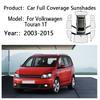 Car Sun Shades For Volkswagen VW Touran 1T 2003-2015 Sunshade Full Covers Windshield Blackout Anti UV Visors Auto Accessories