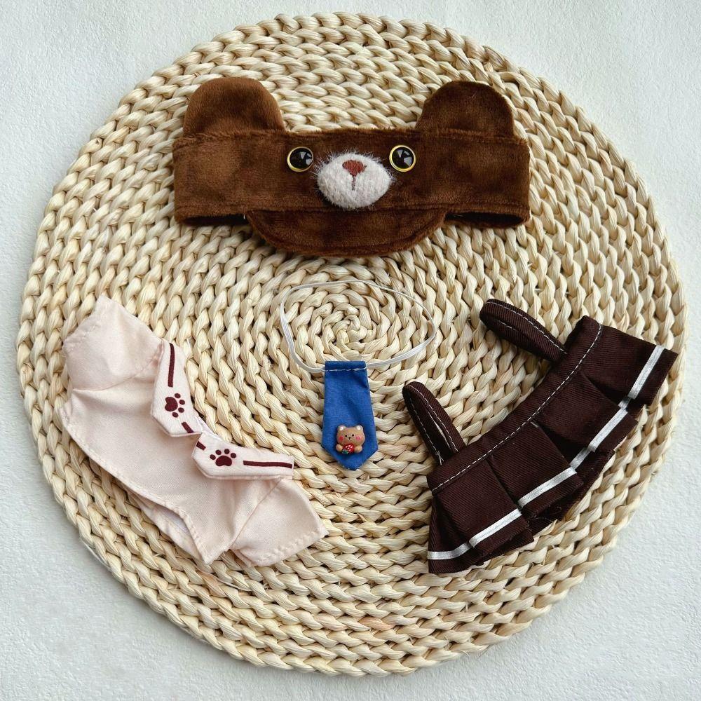 20 СМ Миниатюрный Костюм Многоцветная Кукла Кепка Платье Набор Игрушка Кукла Одежда Хлопковая Фаршированная Кукла