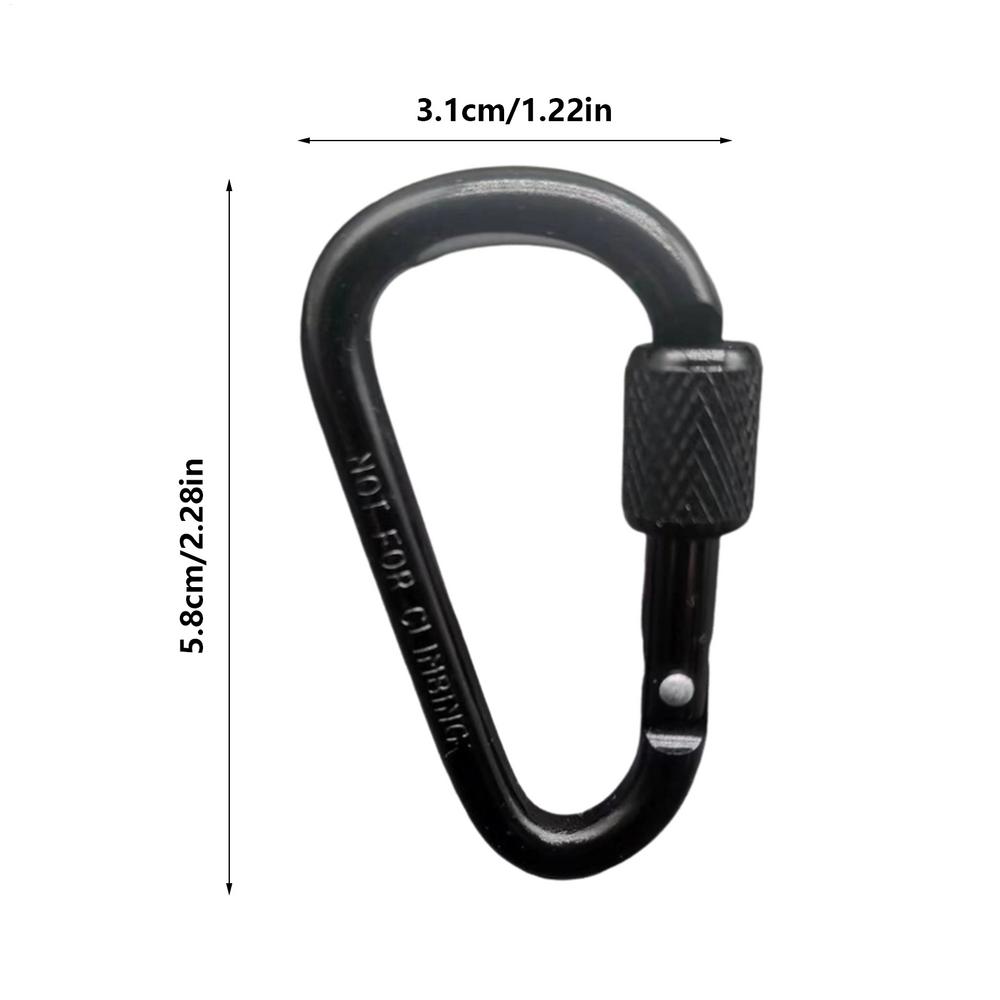 1PC Aluminum Alloy Carabiner Safety Buckle Keychain With Lock Climbing Button D-shape Carabiner Camping Hiking Hook Multi Colors
