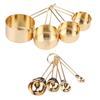 Stainless Steel Measuring Cups Set Rose Gold Gold Kitchen Measuring Set  Baking Cooking