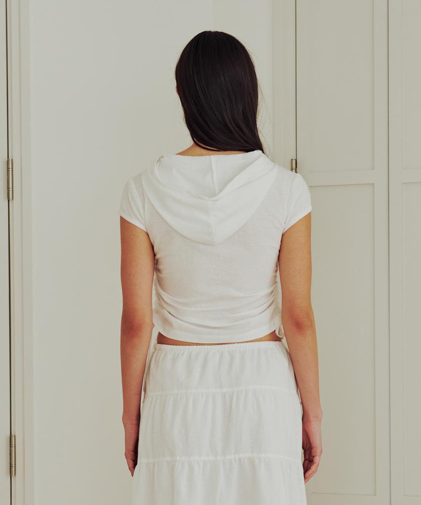 13MONTH Hoodie String Shirt (White)