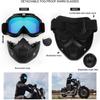 Detachable Goggles Mask Perfect for Open Face Wind Dust Proof Motorcycle Half Helmet or Vintage Helmets New Fashion Visor