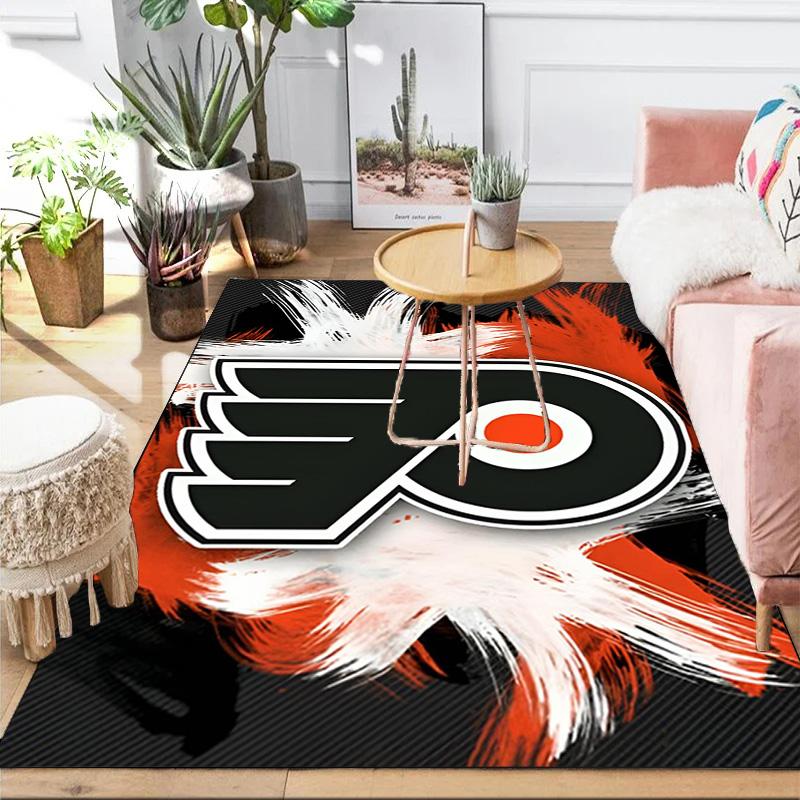Flyers Hockey Logo Art Area Rug Suitable for Indoor And Outdoor,Carpets for Kitchens, Homes, Offices, Living Rooms,Home Decor,Christmas Gift