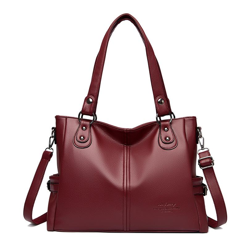 Высококачественная мягкая кожа, большая вместительная женская сумка, модная сумка через плечо, роскошный дизайн, кошелек через плечо, женская сумка-тоут