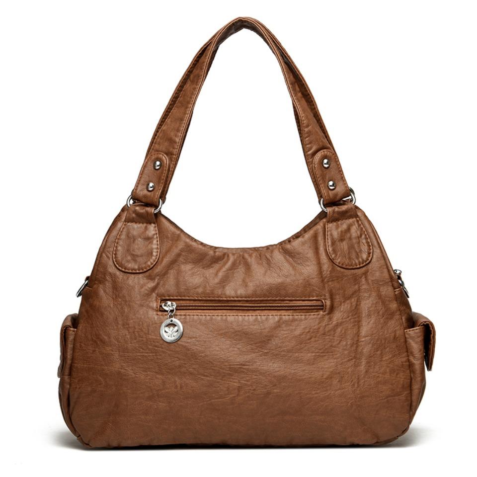 Ретро кожаная сумка через плечо женская сумка через плечо с множеством карманов модная женская сумка большой емкости новая сумка-мессенджер кошелек