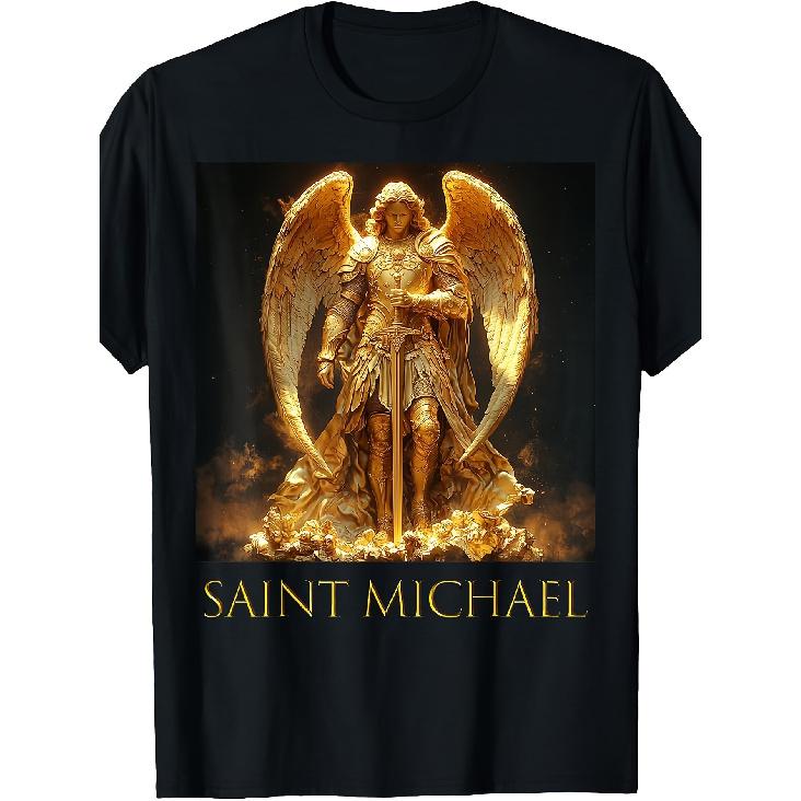 Saint Archangel Michael T-Shirt 2 Men's T-Shirt Unique Perfect for Home|Gifting|Work|Outdoor (Mother's Day|Valentine's Day|Birthdays) All Sizes
