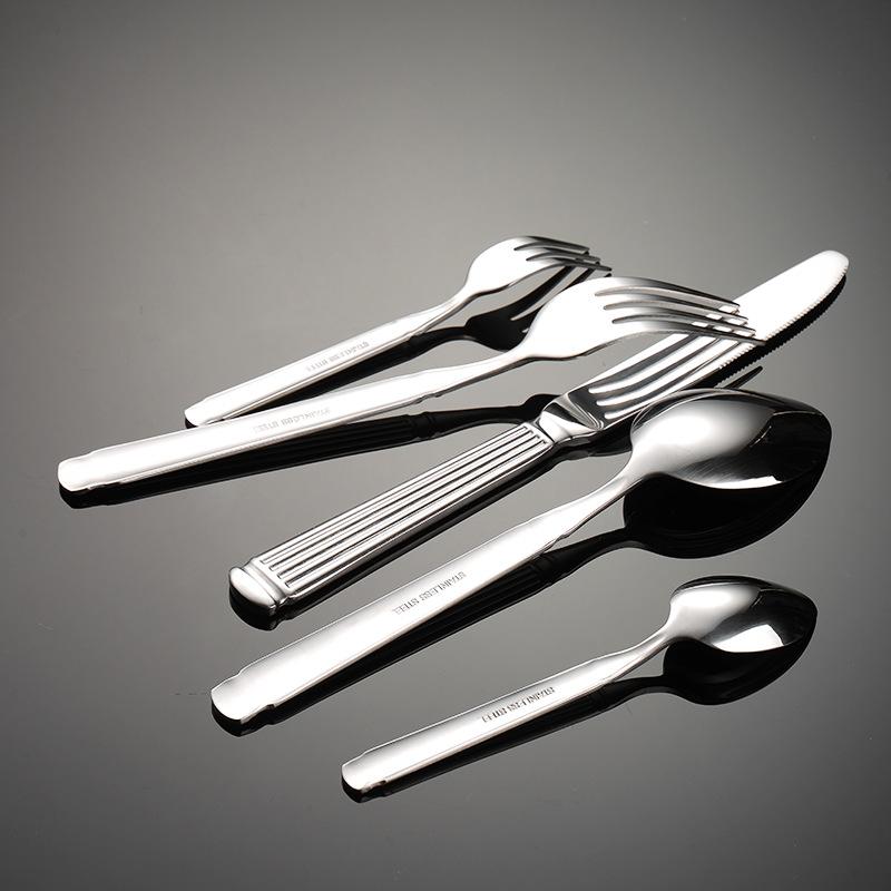 410 нержавеющая сталь тонкая римская колонна серия западные кухонные ножи вилки и ложки набор столовых приборов подарки 5 основных частей