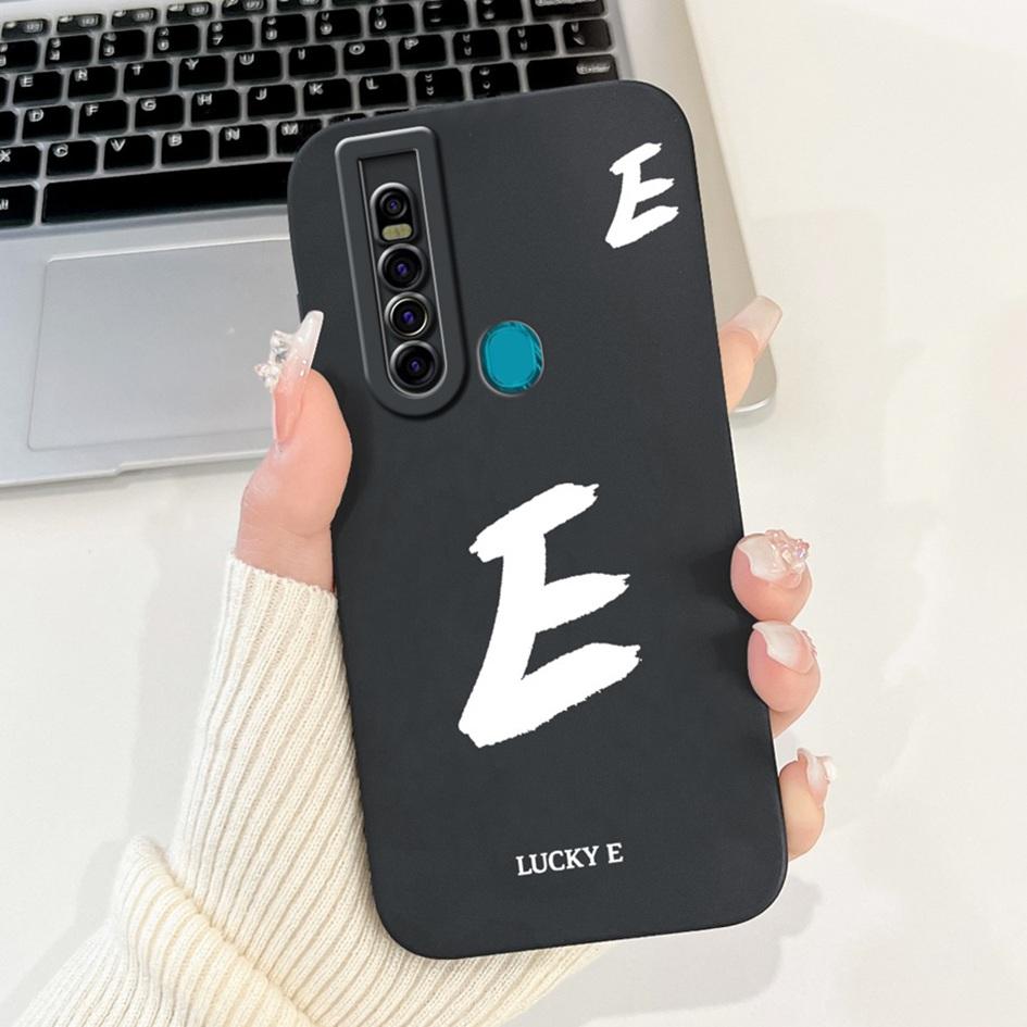 For Tecno Camon 15 Pro Case CD8 Luxury A Z Initial Letters Soft Silicone Bumper For Tecno Camon 15 Premier Camon15 Air CD6 Shell