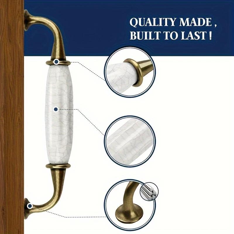 1 шт. Ручки для дверей шкафа, мебельная фурнитура, дизайн с трещинами, антикварная ручка для ящика шкафа, французский стиль, керамика