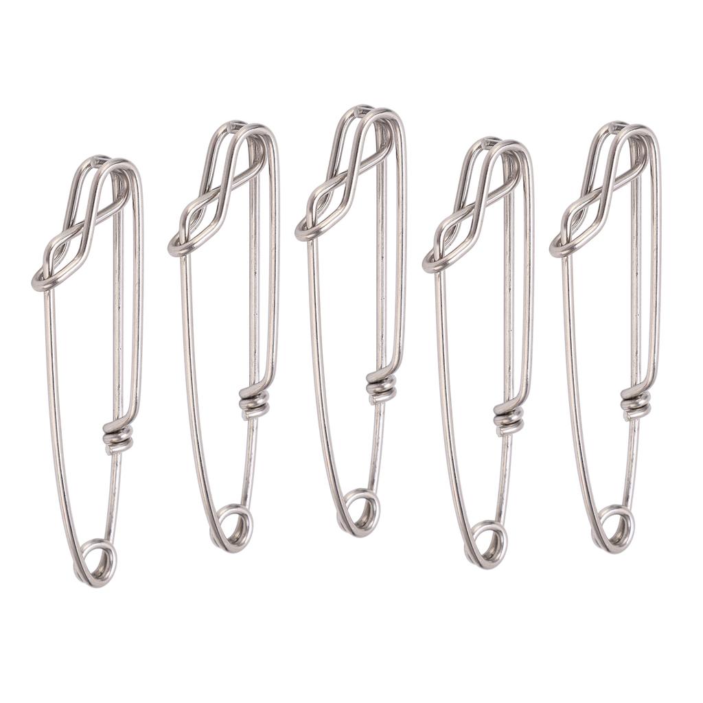 5 шт. набор зажимов для поплавковой лески с защелкой, устойчивый к коррозии, зажим для ловли тунца в океане 2,0x80 мм