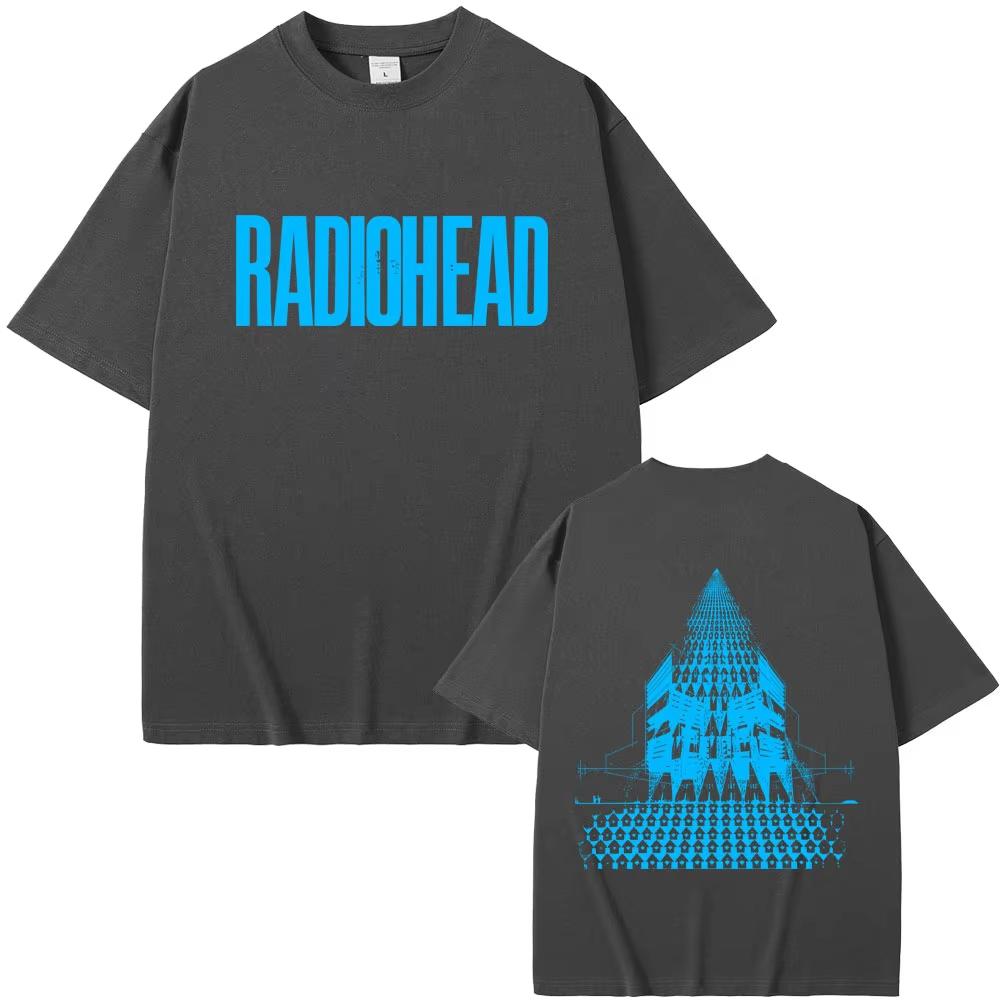 Radiohead Возвращение в Дорогу Европейский Тур Футболки Мужские Женские Хип-Хоп Рок Футболка Мужская Мода Футболки Оверсайз Уличная Одежда