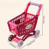 Kids Shopping Cart Toy Kids Trolley Toy Play Kitchen Pretend Play Educational Toy for Boys Girls Not Include Fruit & Food