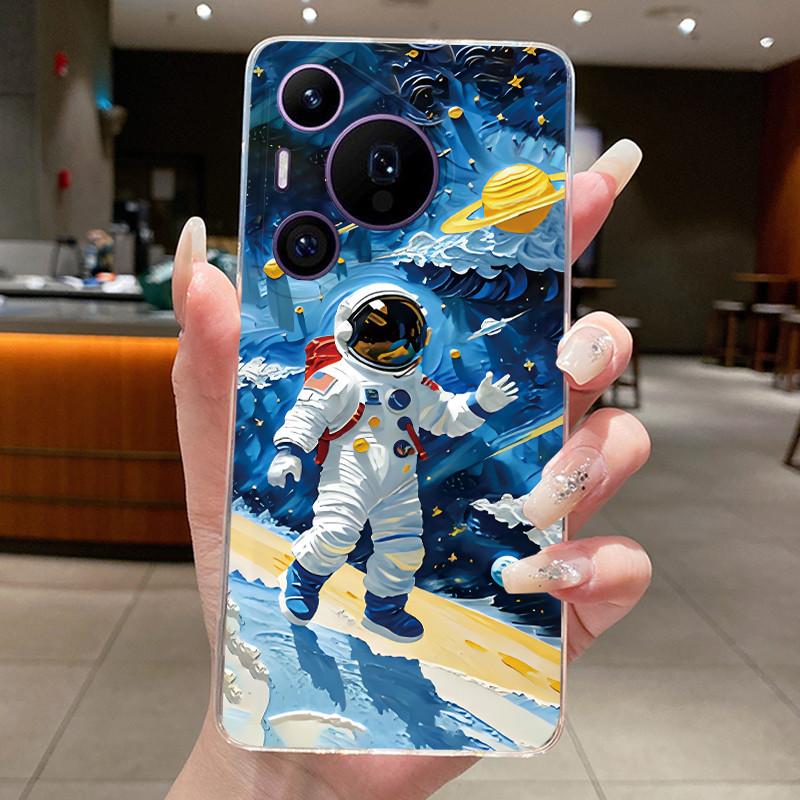 Casing For Huawei Pura 70/70 Pro Plus/70 Pro+ Phone Case Transparent Silicone Aesthetic Cute Cat Cartoon Cover For Pura70 Bumper