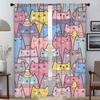 Милая иллюстрация оконная занавеска для комнаты 2 панели домашний интерьер шторы 2 шт абажур тюль для спальни украшение на Хэллоуин