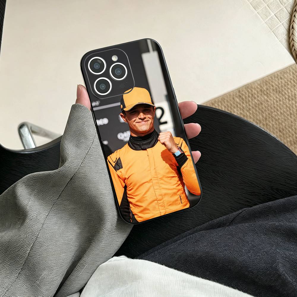 Гонщик Ландо Норрис Чехол для телефона для iPhone 17, 16, 15, 14, 13, 12, 11 Plus, Pro Max, Другие Мягкий черный чехол