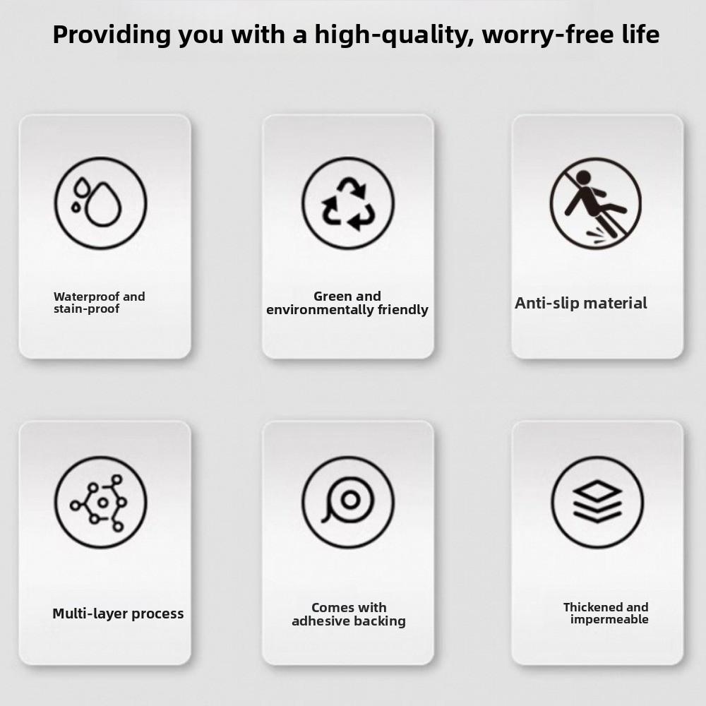 Имитация мрамора Напольная плитка Водонепроницаемые Нескользящие Самоклеящиеся Обои Износостойкие Обои Peel and Stick Декоративные Наклейки на пол