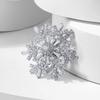Sparkling Creative Snowflake Pin Rhinestone Zinc Zinc Alloy Zircon Badge  Valentine's Day