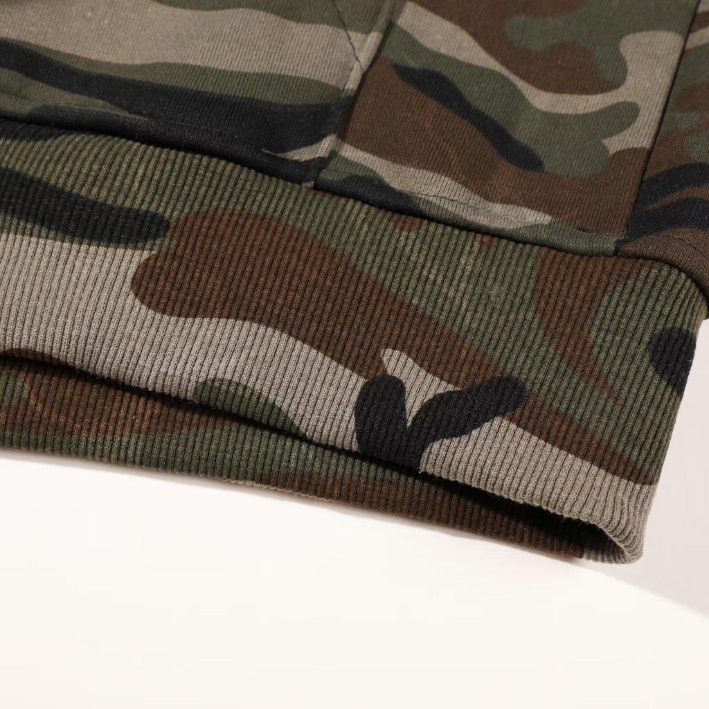 Ретро-толстовка с камуфляжным принтом в уличном стиле для мужчин и женщин - Модная унисекс куртка на молнии