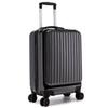 PC Front 8 Wheel Silent YKK Business Carry NF001 [New Face] [Kobe Liberal] Carry-on, Compatible, Open, Casters, Zipper, Suitcase, (Silver Hairline)