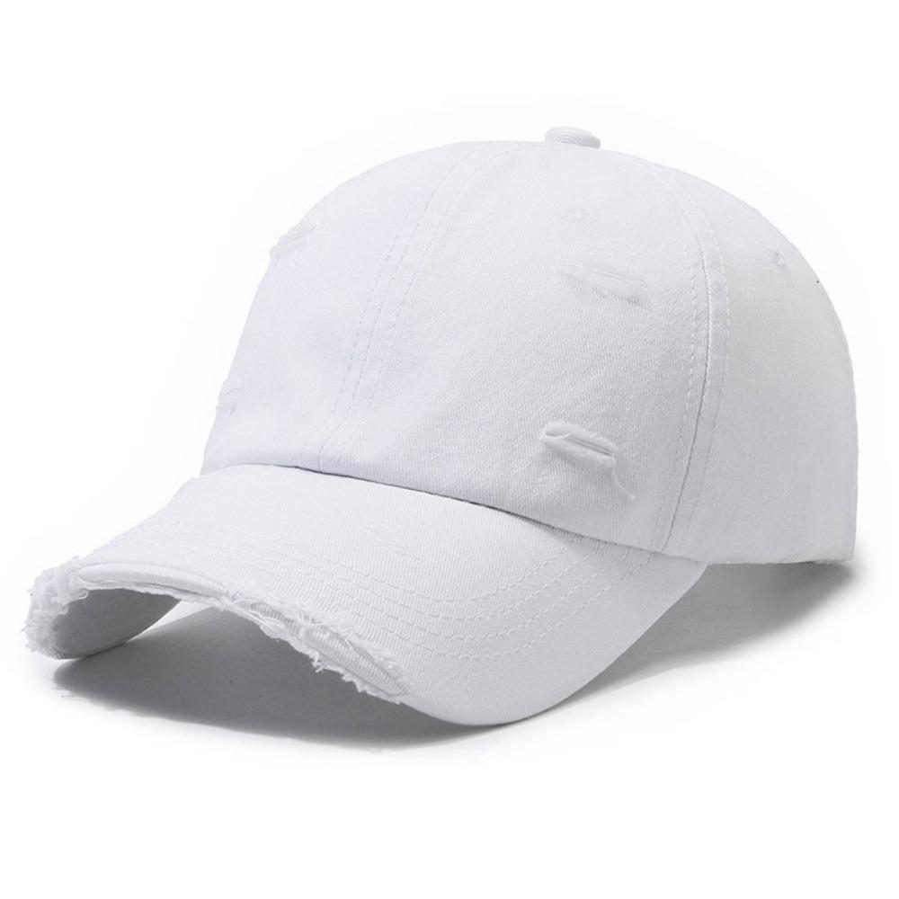 Broken Hole Baseball Cap Hip-hop Washed Cotton Baseball Hats  For Man Women Outdoor Sports