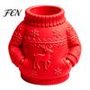 Durable Desk Pen Holder 3D Printed Sweater Holder, Creative Organizer with Elk Snowflake Relief for Home Retro Decor Office School Supplies,