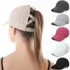 Summer Solid Baseball Cap Womens Sports Leisure Cross Ponytail Hat Mesh Quick Drying Sun Shading Half Empty Top Hat