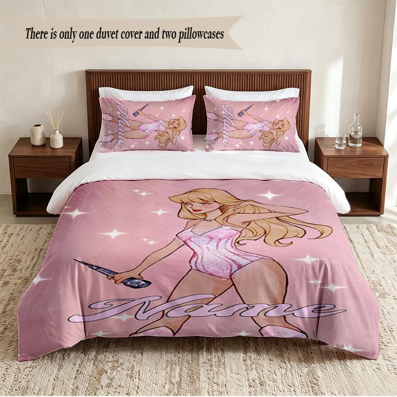 Taylor Personalized Custom Name 3‑Piece Bedding Set Soft Duvet Cover Set For Bedroom Home Decor