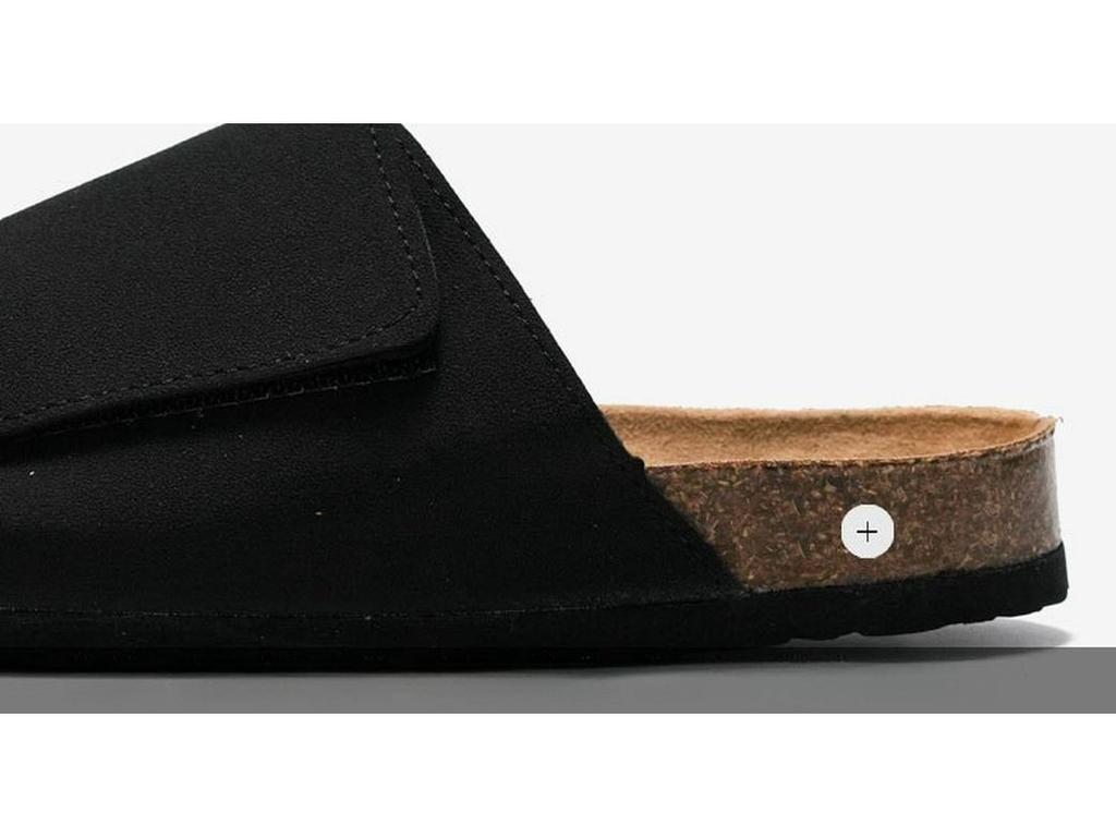 Мужские тапочки из пробки Ruizu: Модные шлепанцы из матовой кожи для пляжа или повседневной носки.