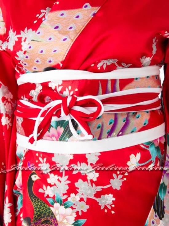 Сексуальное платье в стиле ойран, платье-кимоно, размер pc68, M/красный [Julius]